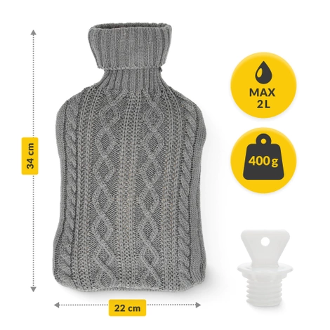 Termofor gumowy w pokrowcu SWETEREK 2 litry