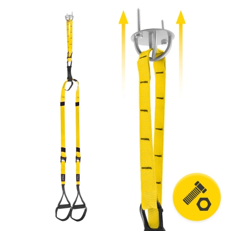 Pasy treningowe taśmy do ćwiczeń TRX żółte