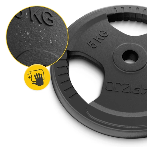 Zestaw kulturystyczny żeliwny 40 kg + gryf mocno łamany 120 cm