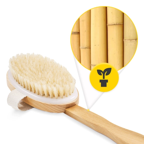 Długa szczotka do masażu ciała i kąpieli 2w1