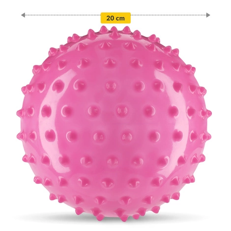 Piłka rehabilitacyjna z kolcami 20 cm różowa