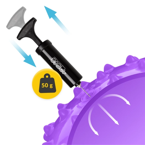 Piłka rehabilitacyjna z kolcami 20 cm fioletowa