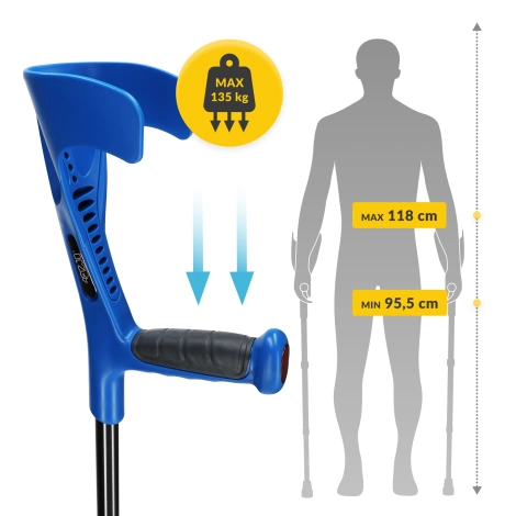 Kule ortopedyczne regulowane MED niebieskie