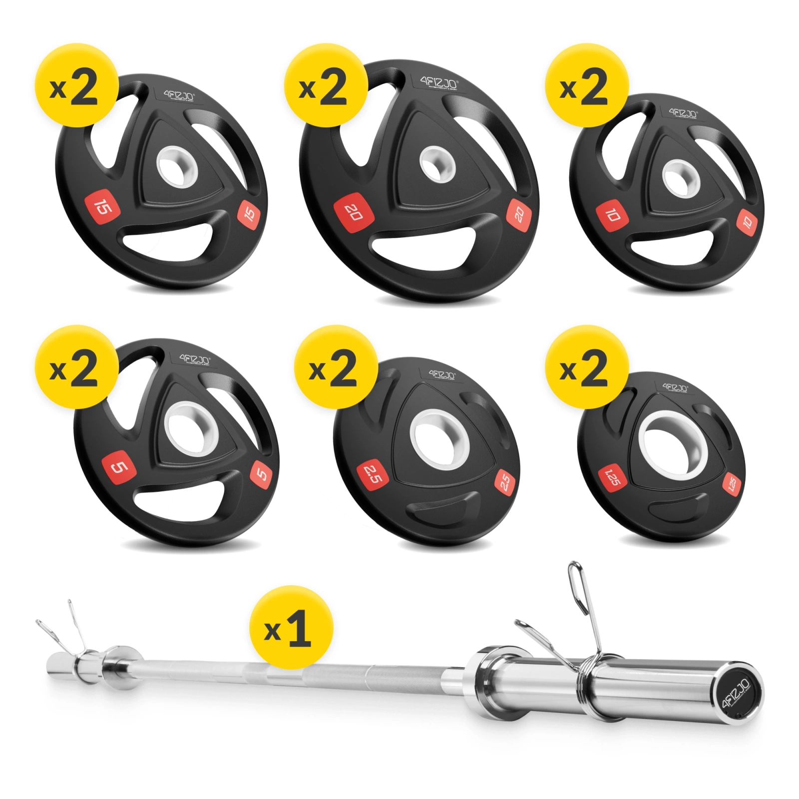 Zestaw olimpijski - obciążenie 107,5 kg + sztanga