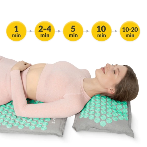 ECO Mata do akupresury z łuskami gryki i kokosem miętowa