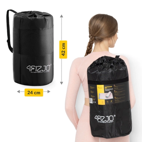 Duża mata do akupresury z poduszką klasyczna XL różowa