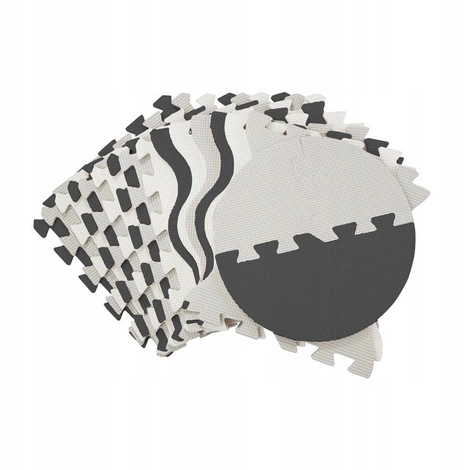 Mata edukacyjna dla dzieci puzzle 120 x 120 cm szara