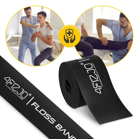 Taśma rehabilitacyjna do ćwiczeń FLOSS BAND 1 mm czarna