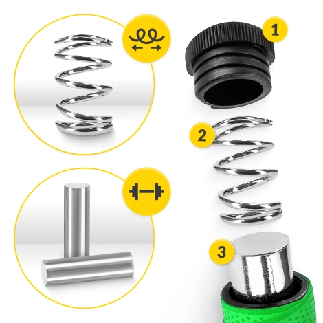 Skakanka bokserska z obciążeniem 3 m zielona