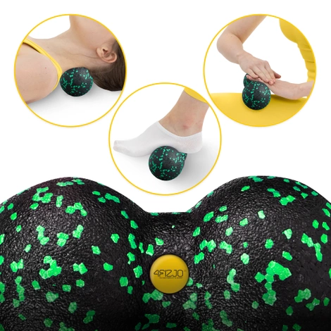 Podwójna piłka do masażu EPP 8 cm zielona