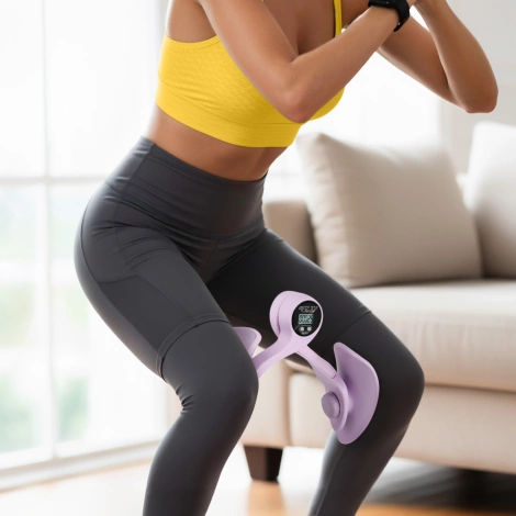 Motylek do ćwiczeń ud i mięśni dna miednicy z licznikiem fioletowy