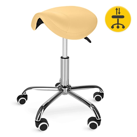 Taboret obrotowy siodło do masażu ERGO żółty