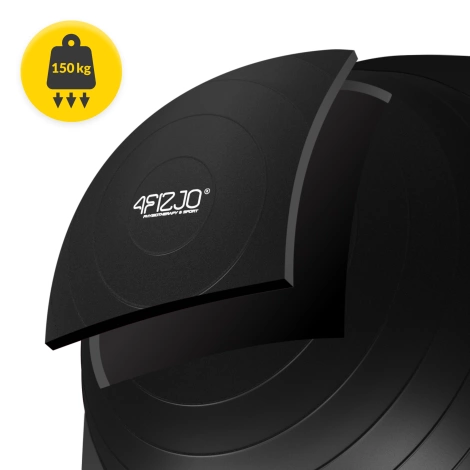 Półpiłka do balansowania równoważna z linkami czarna