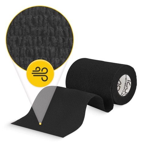 Bandaż kohezyjny samoprzylepny 4,5 m × 10 cm czarny
