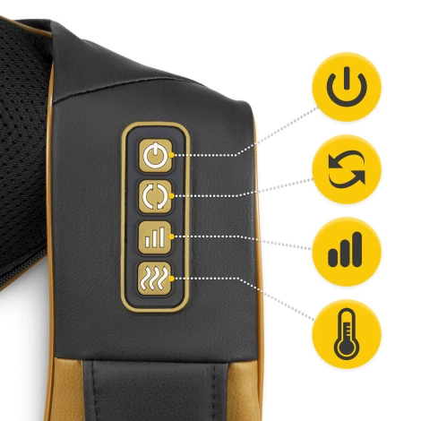 Masażer do karku i szyi SHIATSU PRO+ złoty