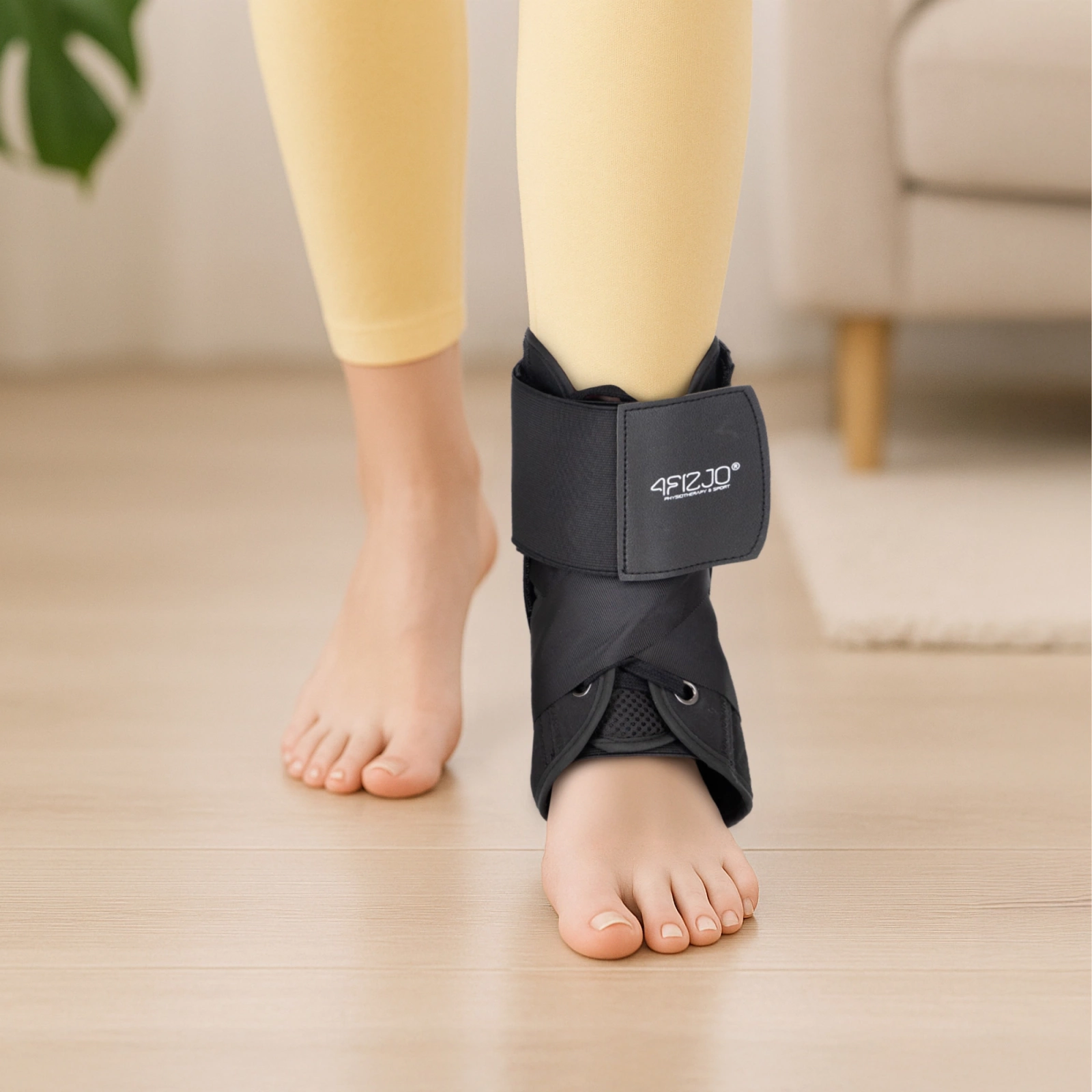 Orteza stawu skokowego stabilizator kostki ze sznurowadłami