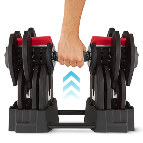 Regulowany hantel i sztanga 2w1 PREMIUM 2,5-40 kg