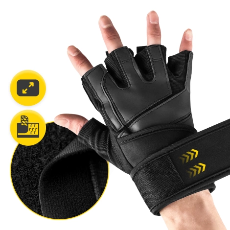 Rękawiczki treningowe z usztywnieniem nadgarstka PRO L