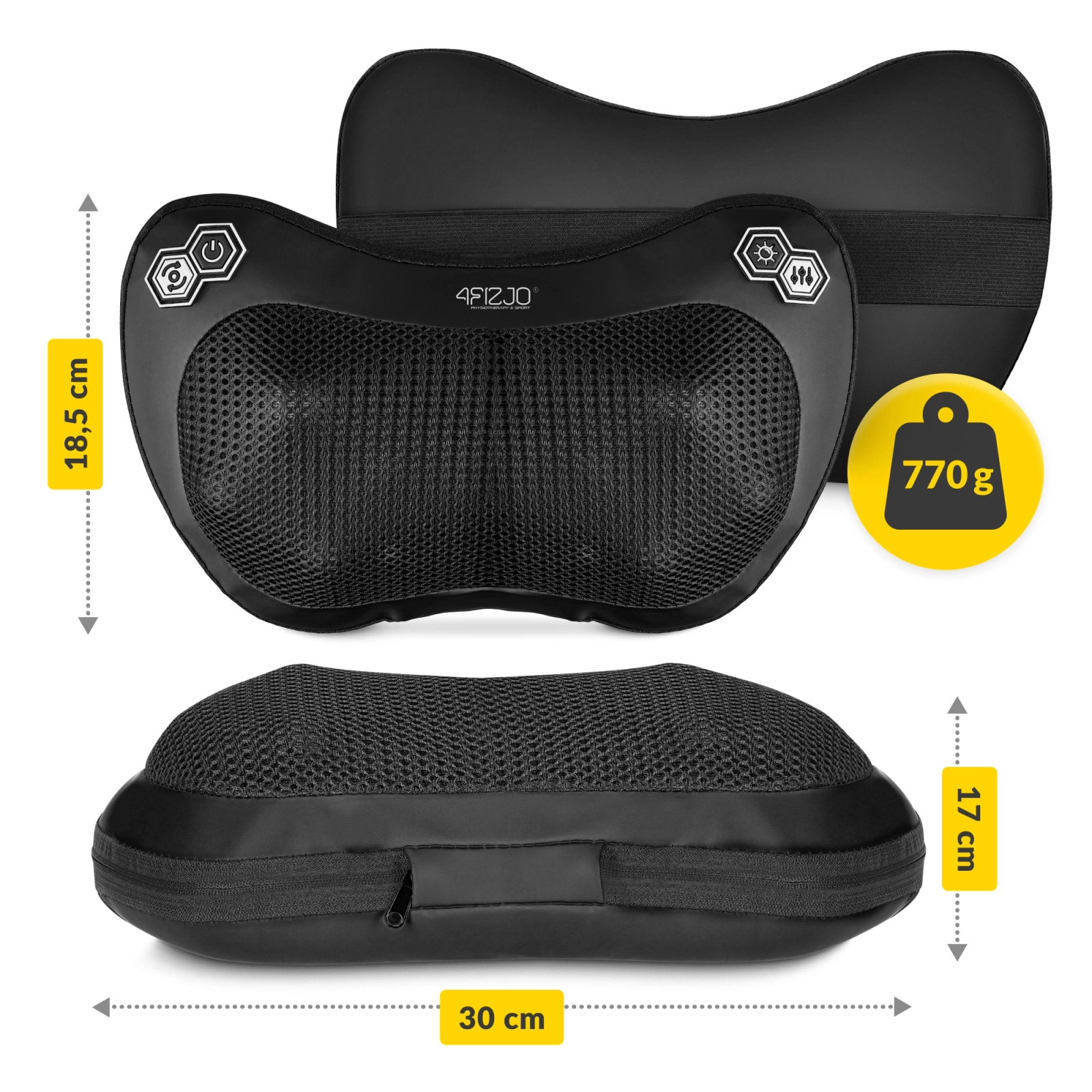 masazer shiatsu poduszka masujaca kark plecy ramiona nogi stopy do karku