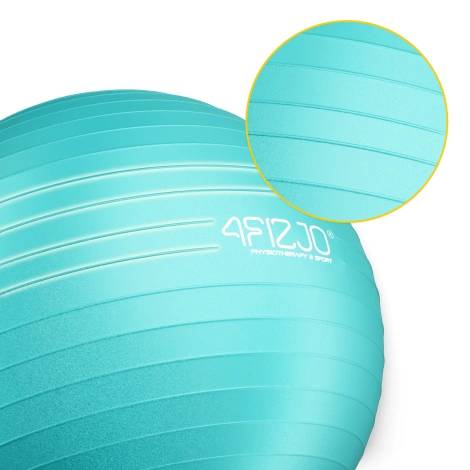 Piłka gimnastyczna dmuchana 65 cm miętowa