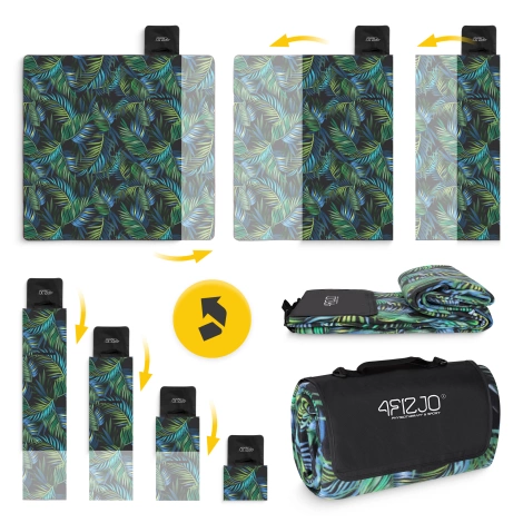 Koc piknikowy plażowy z izolacją 200 x 200 cm palmy