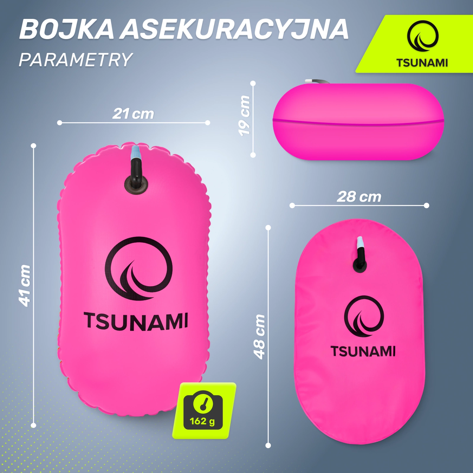 bojka asekuracyjna dmuchana do plywania