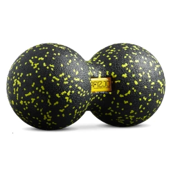 Podwójna piłka do masażu EPP 12 cm żółta