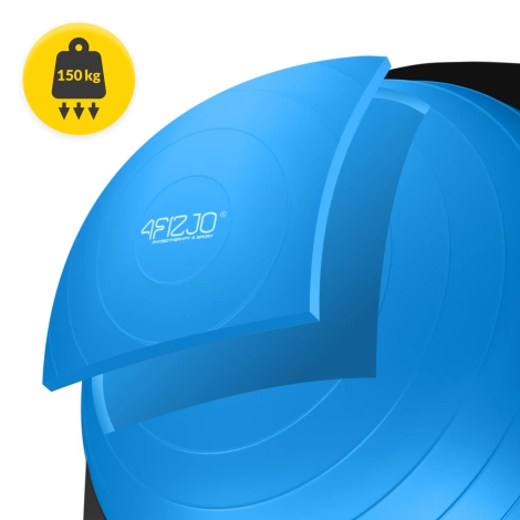 Półpiłka do balansowania równoważna z linkami niebieska