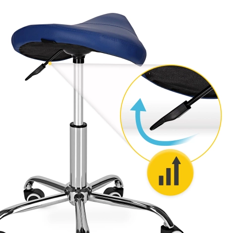 Taboret obrotowy siodło do masażu ERGO niebieski