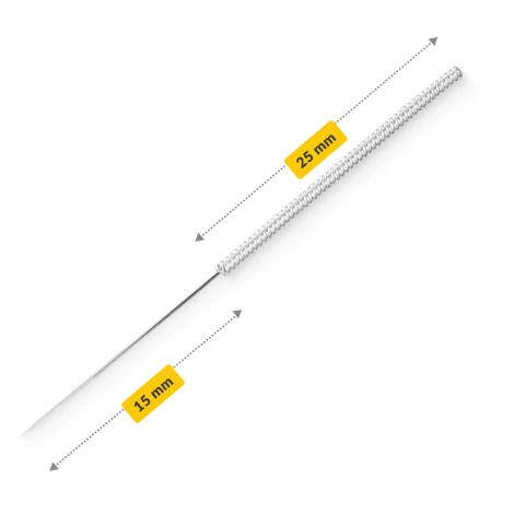 Igły do akupunktury z prowadnicą 100 szt. 0,25 x 15 mm