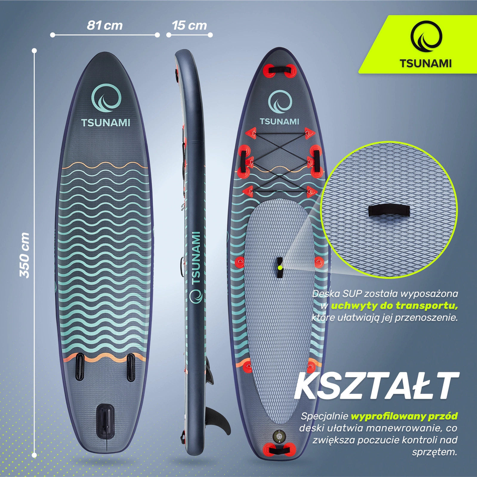 SUP TSUNAMI paddle board 350cm