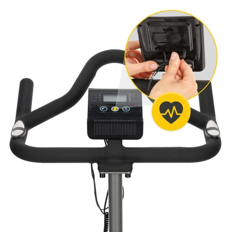 Rower spinningowy mechaniczny RACING szary