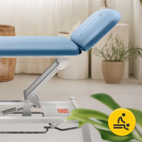 Stół do masażu i rehabilitacji elektryczny PURE niebieski