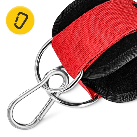 Opaski treningowe na kostki do wyciągu 2 szt. czerwone