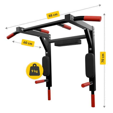 Drążek do podciągania na ścianę 2w1