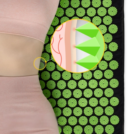 Mata do akupresury z poduszką klasyczna zielona