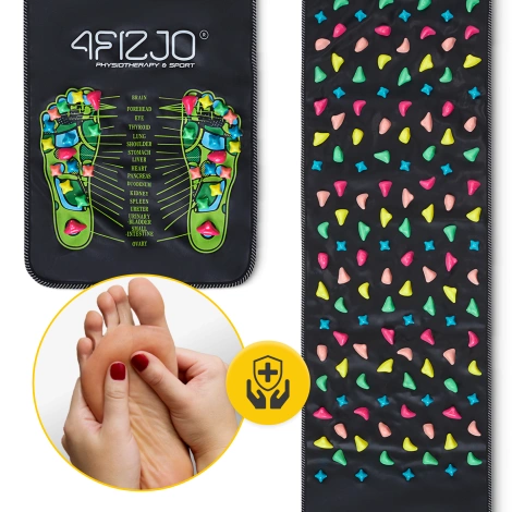 Mata do masażu stóp z kamykami 175 x 35 cm