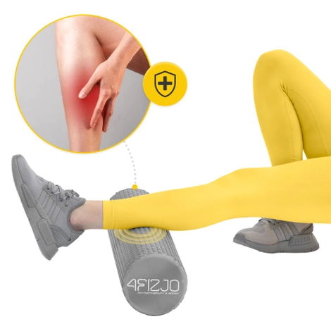 Wałek do masażu z wypustkami CARE+ 45 cm szary