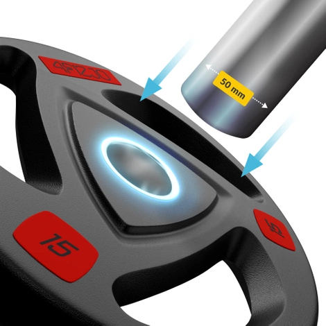 Gryf olimpijski prosty 220 cm z łożyskami - 20 kg