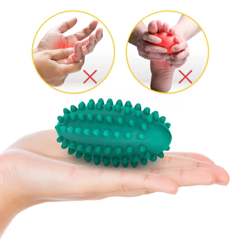 Piłka fasolka sensoryczna do masażu zielona