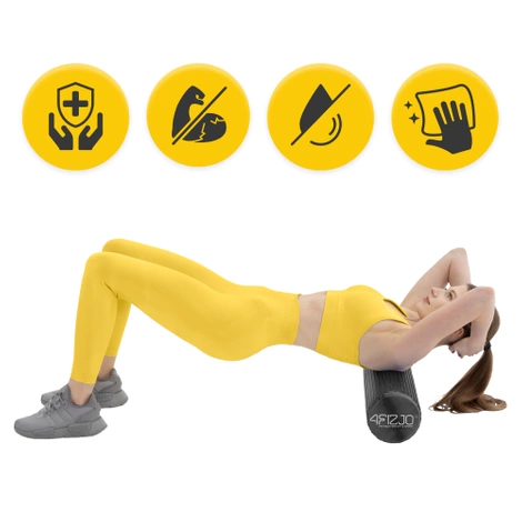 Wałek do masażu z wypustkami CARE+ 45 cm czarny