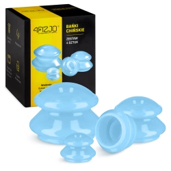 Silikonowe bańki chińskie 4 szt. MED+ niebieskie