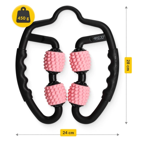 Roller do masażu ciała z wypustkami różowy