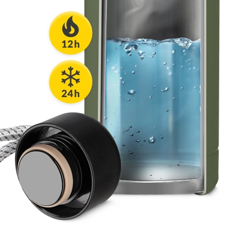 Butelka termiczna z paskiem 540 ml zielona