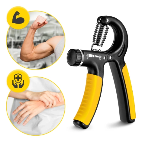 Ściskacz do rąk regulowany żółty