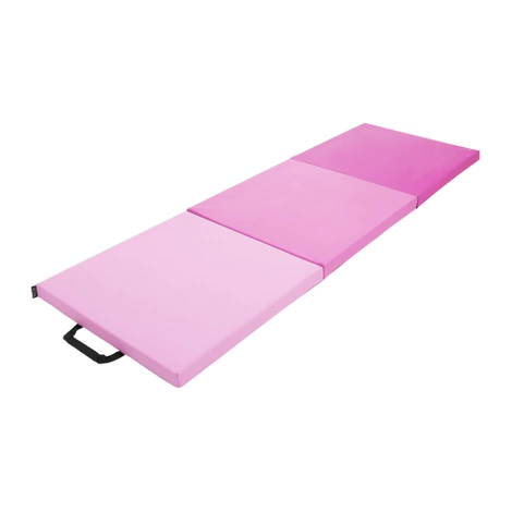 Materac gimnastyczny do ćwiczeń składany różowy