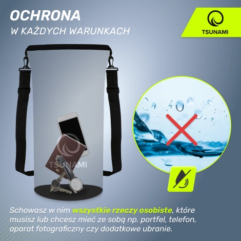 Worek wodoodporny 30 litrów TSUNAMI czarny