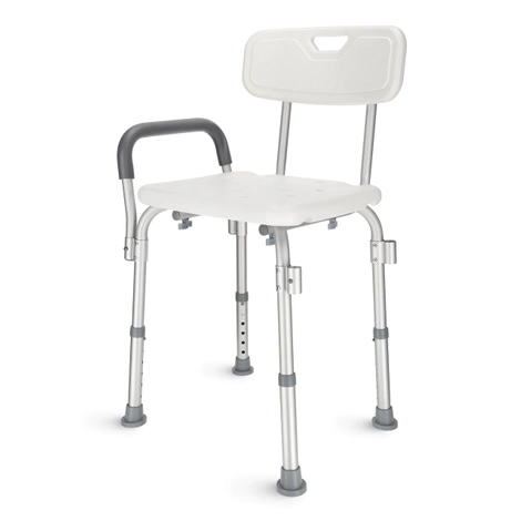 Krzesło pod prysznic z oparciem i podłokietnikami