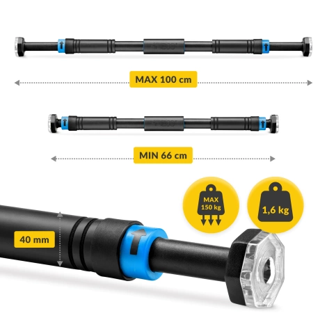 Drążek rozporowy do podciągania niebieski
