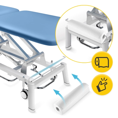 Stół do masażu i rehabilitacji elektryczny ERGO niebieski